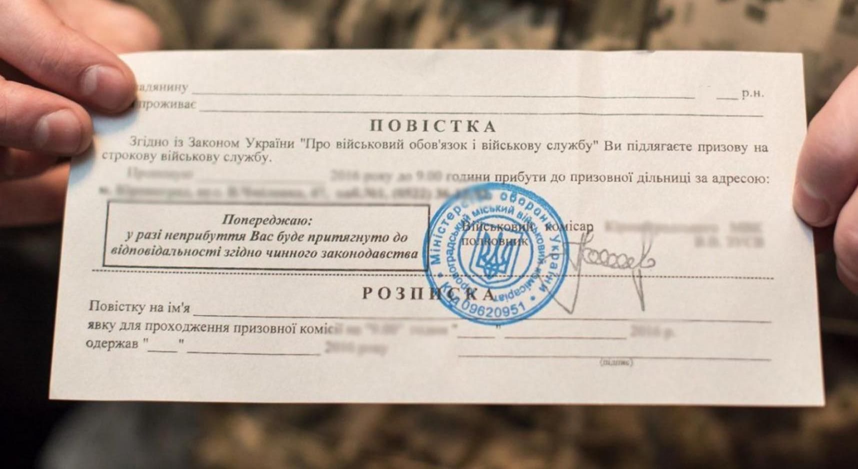 Як правильно мають вручити повістку. Мобілізація 2023